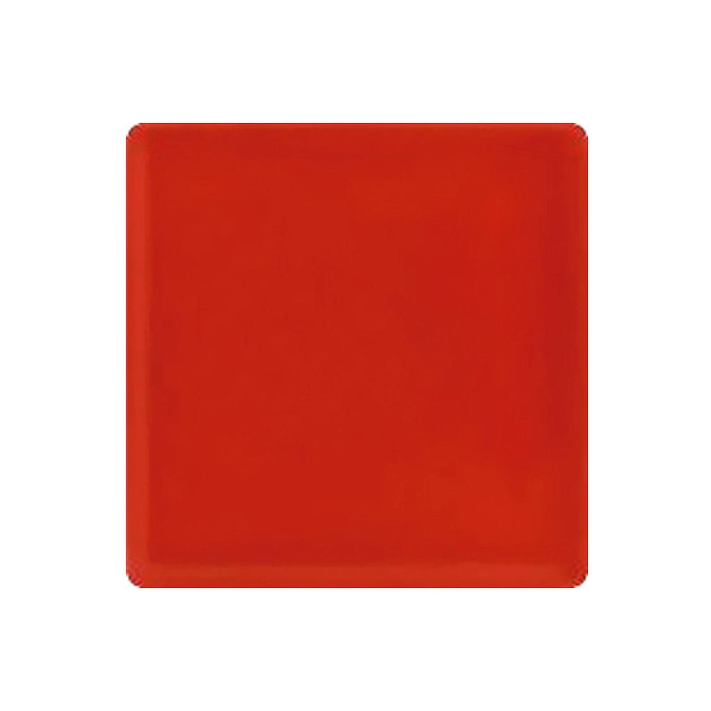 TACO KANTU VIDRIO ROJO BRILLANTE 50X50X8 KAN